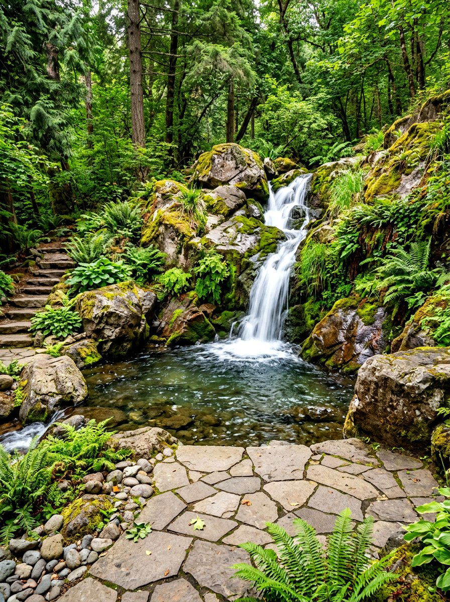 Rock waterfall plunge pool - 30 plunge pool backyard ideas aesthetic