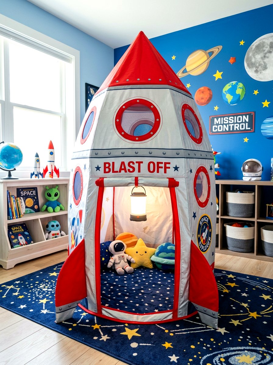 Rocket Ship Tent - 30 kids reading den ideas