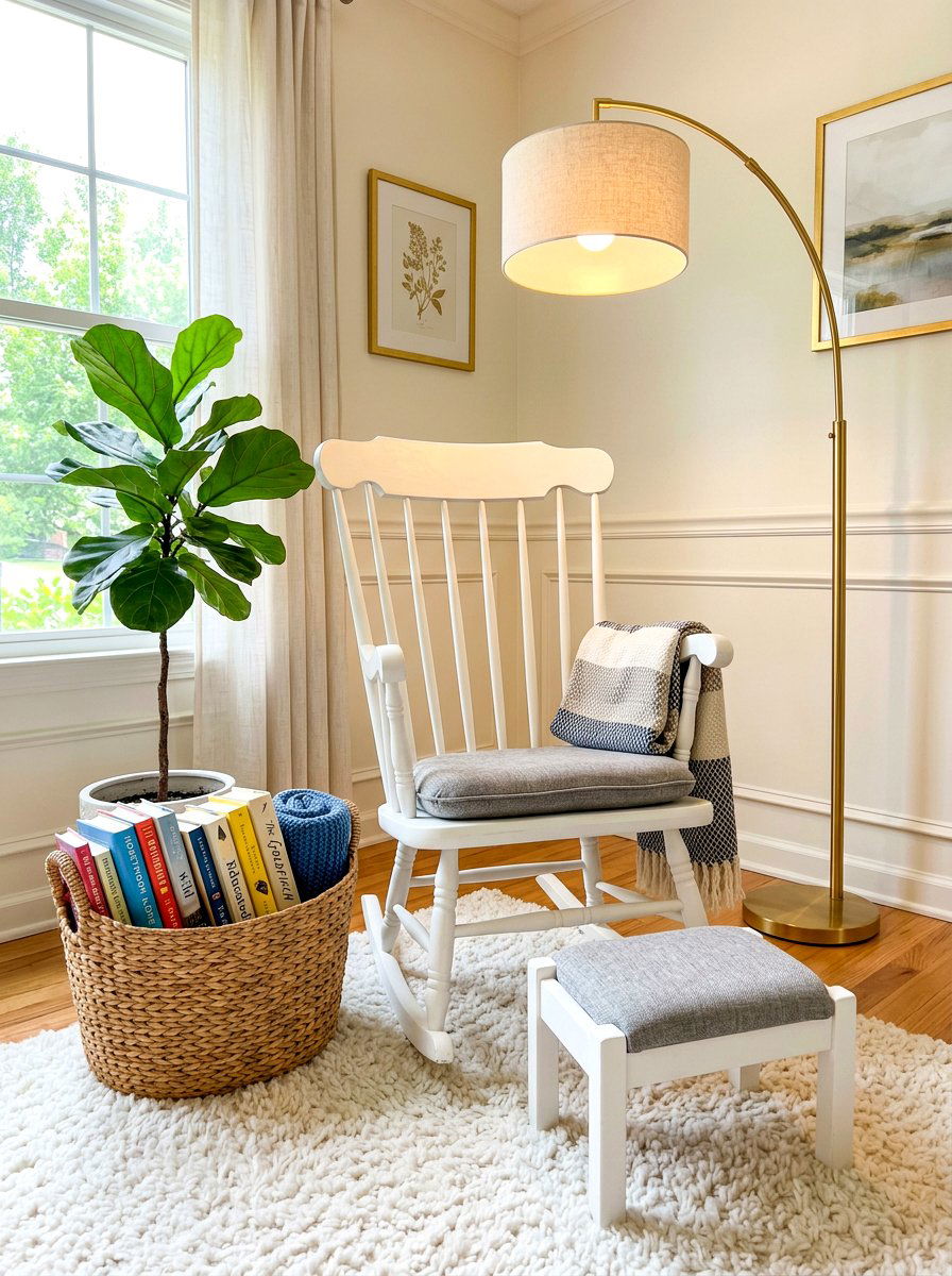 Rocking Chair Corner - 30 nursery reading nook ideas