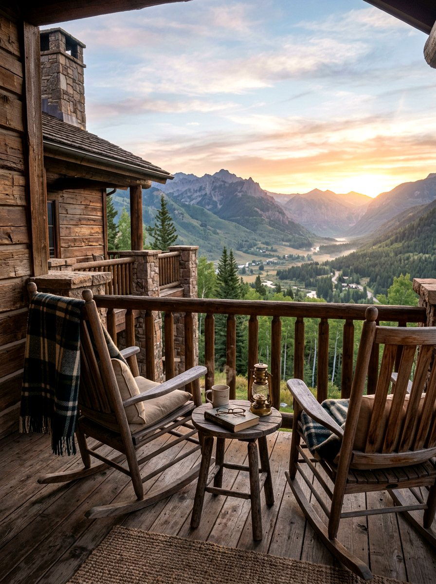 Rocking Chair Corner - 30 chalet porch ideas