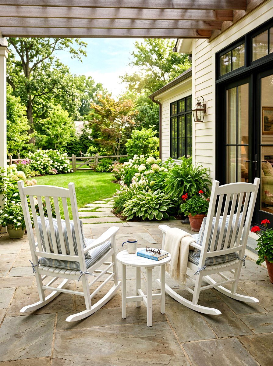 Rocking Chairs - 30 family backyard seating ideas
