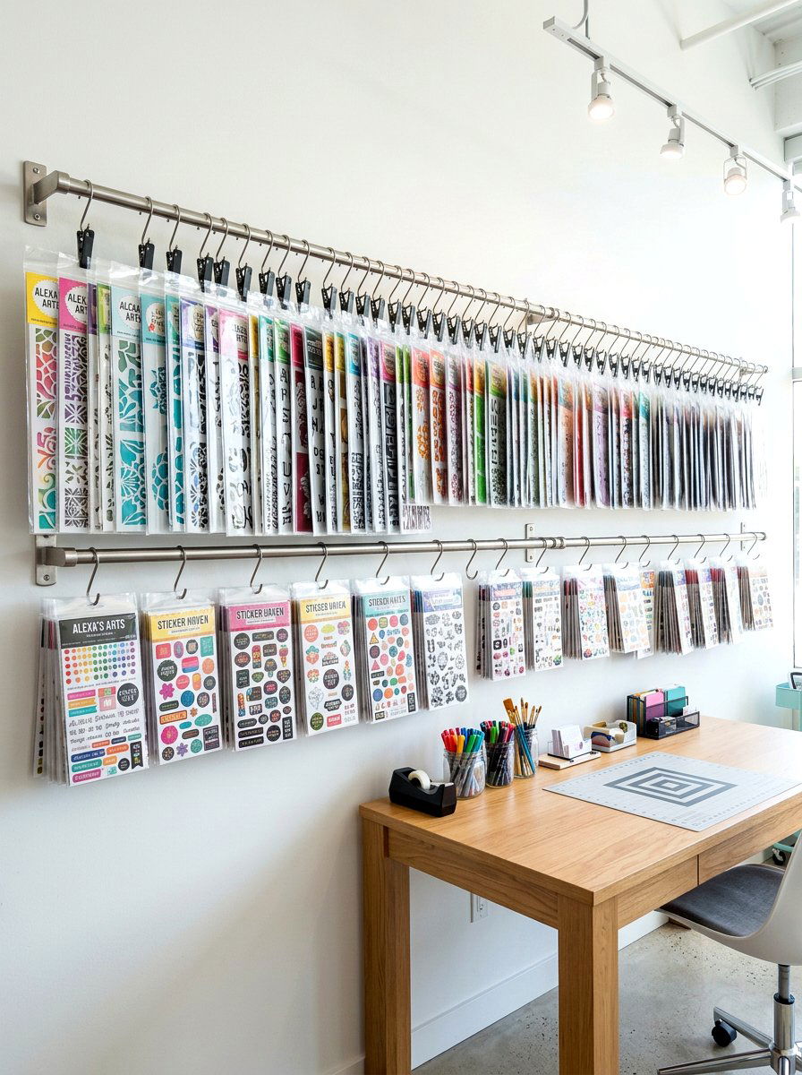 Rod And Clip System - 30 craft supply storage ideas