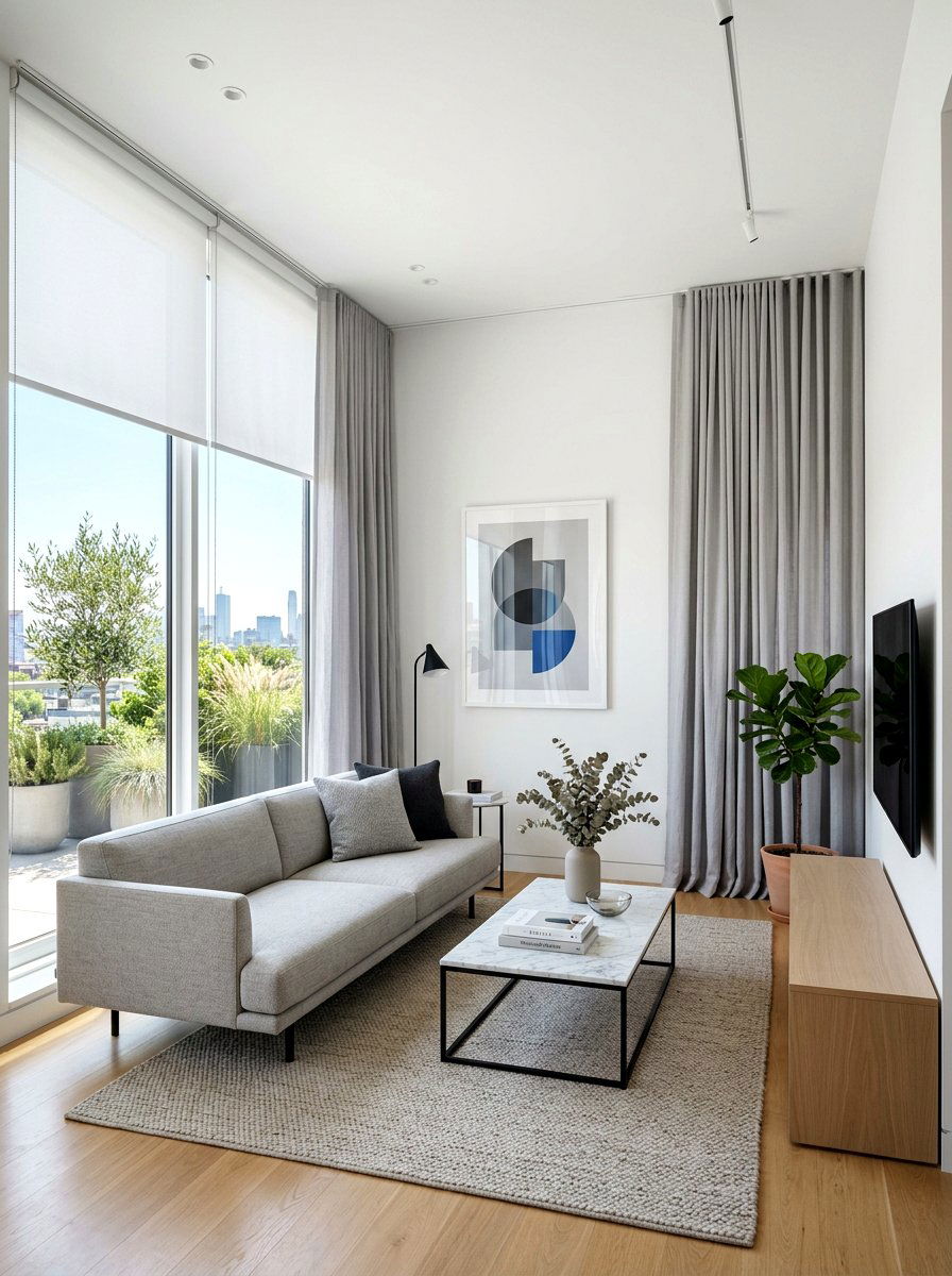 Roller Blinds And Curtains - 30 curtain layering ideas