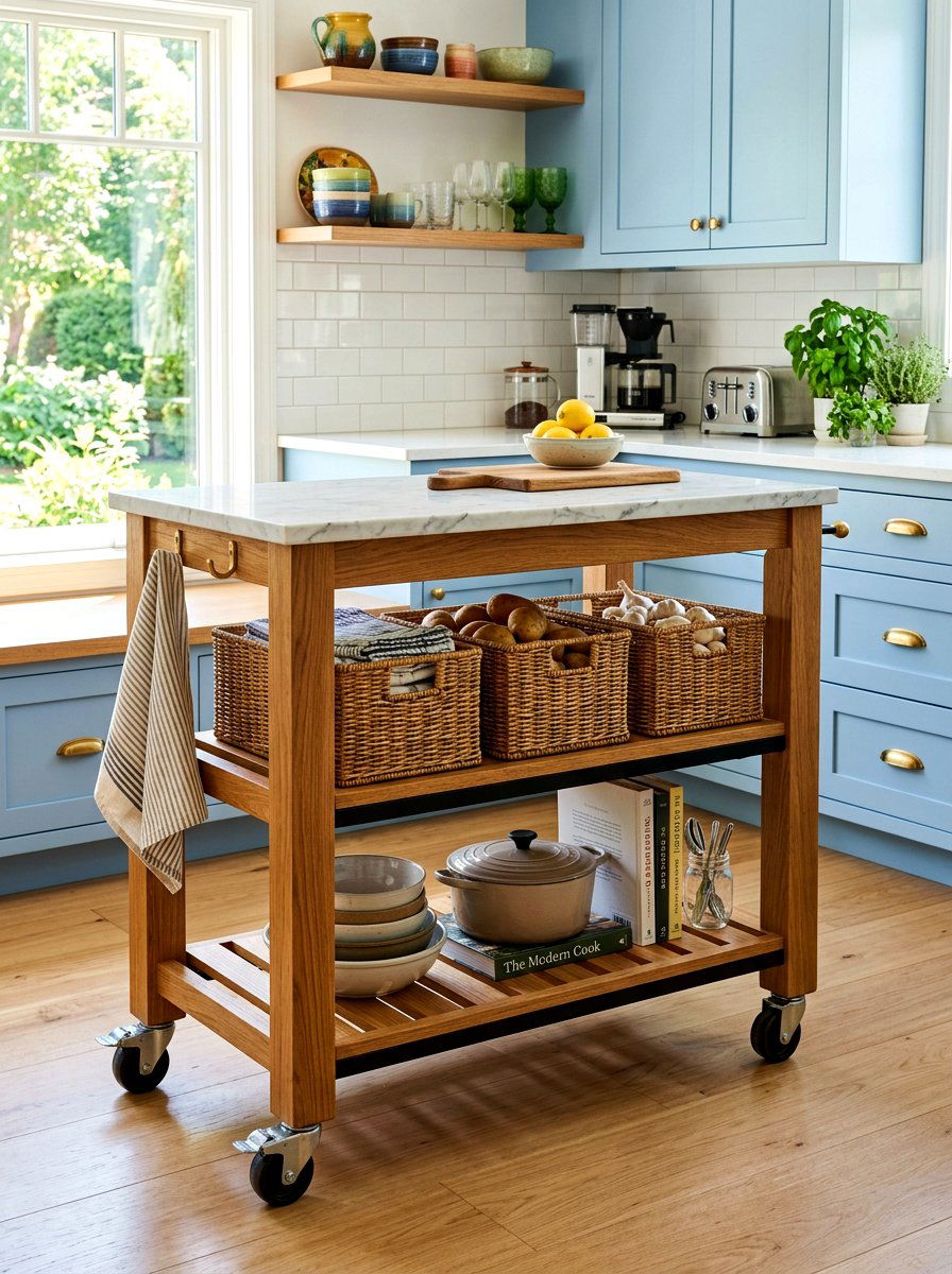 Rolling Cart Kitchen - 30 bakery style kitchen ideas
