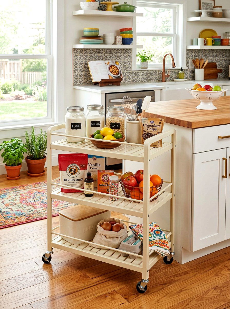 Rolling Cart Pantry - 30 kitchen pantry ideas