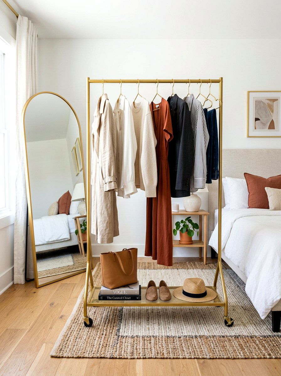 Rolling Clothes Rack - 30 flexible apartment furniture ideas