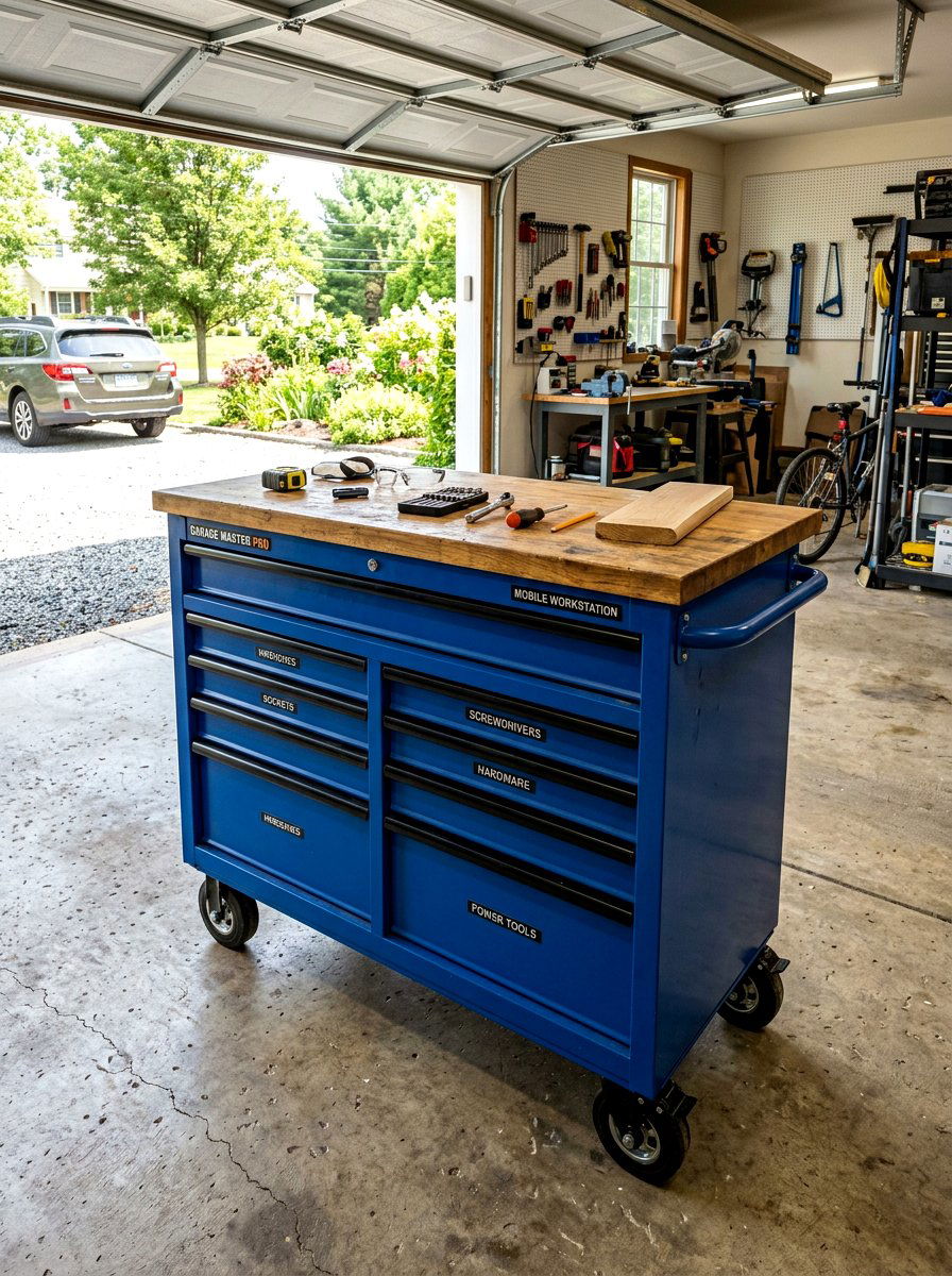Rolling Garage Cabinet - 30 garage cabinet ideas