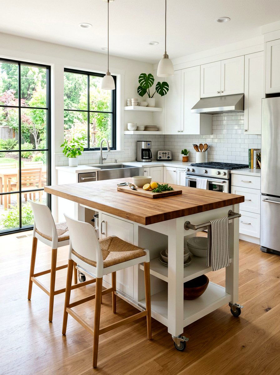 Rolling Kitchen Island - 30 multipurpose furniture ideas