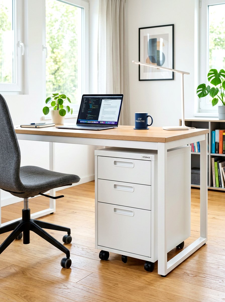 Rolling Office Cabinet - 30 flexible apartment furniture ideas