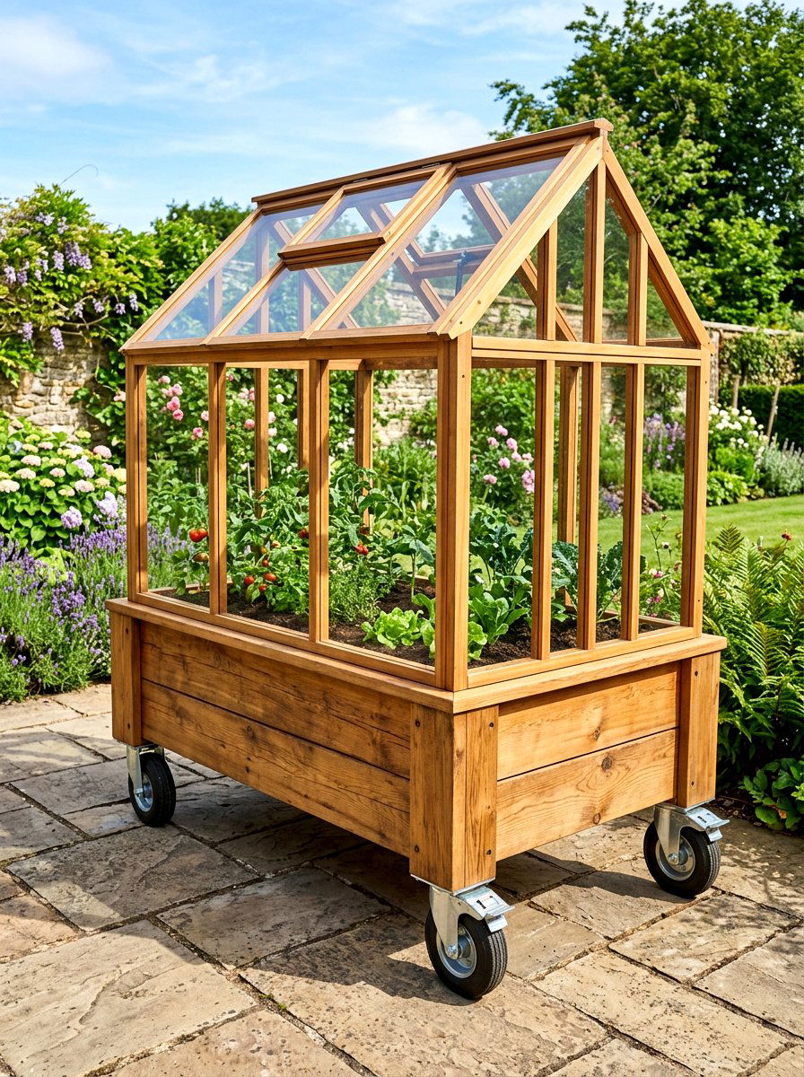 Rolling Raised Bed Greenhouse - 30 raised bed greenhouse ideas