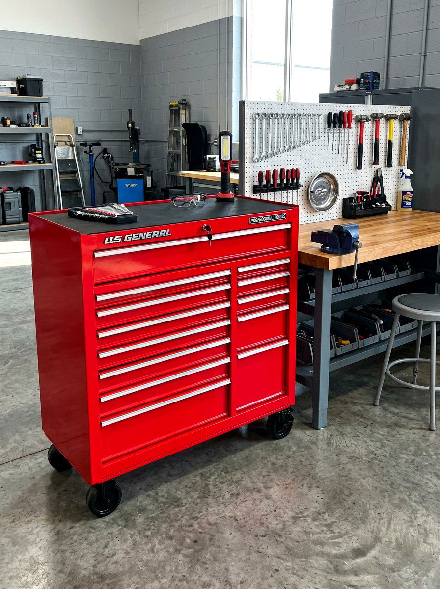Rolling Tool Cabinet - 30 power tool storage ideas