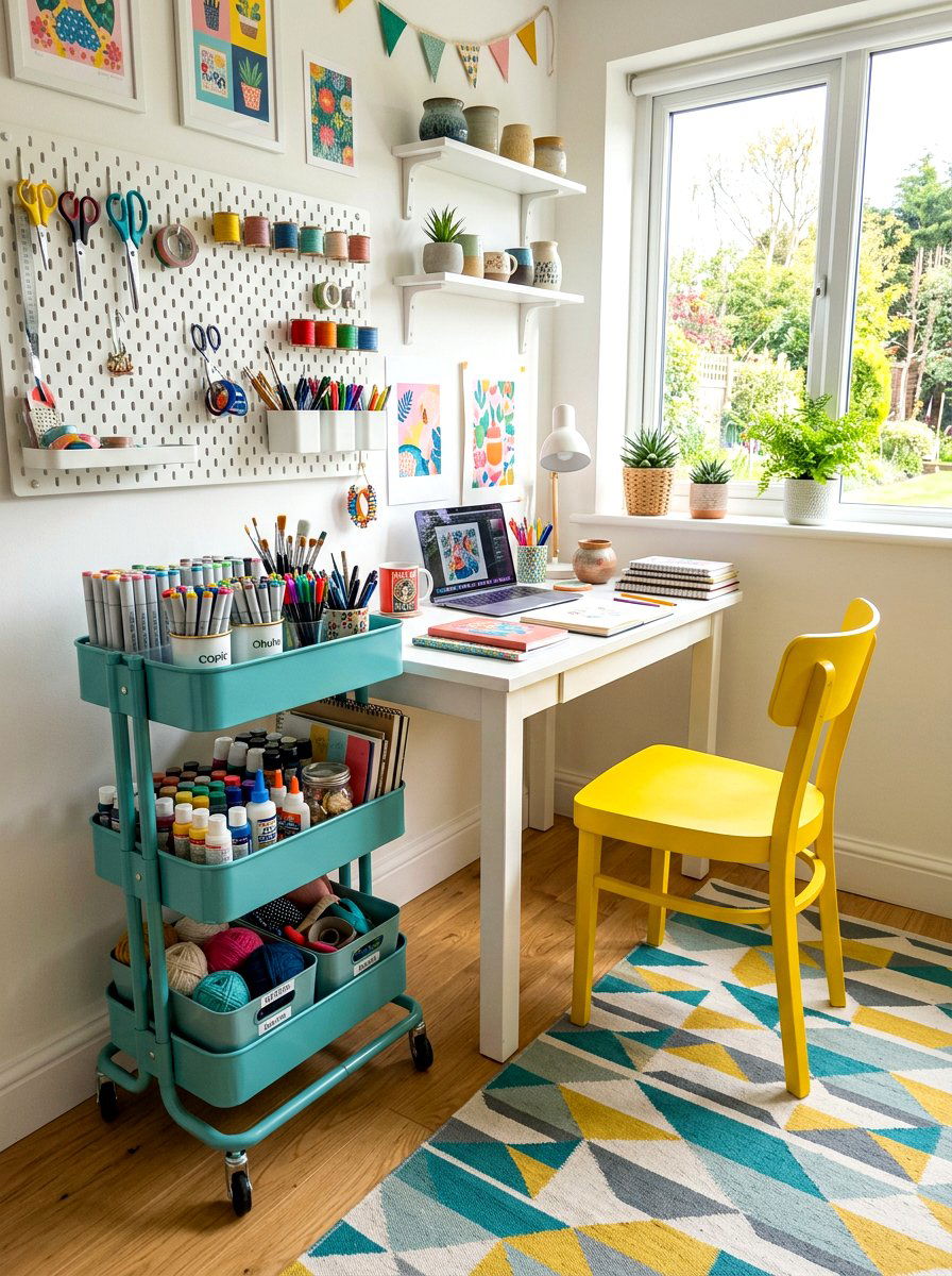 Rolling Utility Cart - 30 toy storage ideas