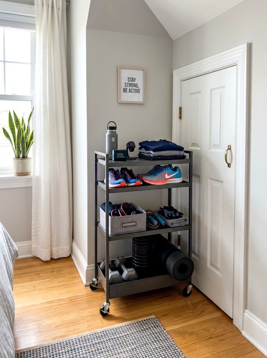 Rolling Utility Cart - 30 micro closet organization ideas