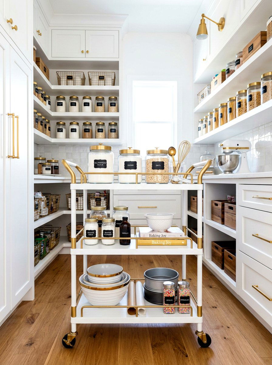 Rolling Utility Cart - 30 pantry reset ideas