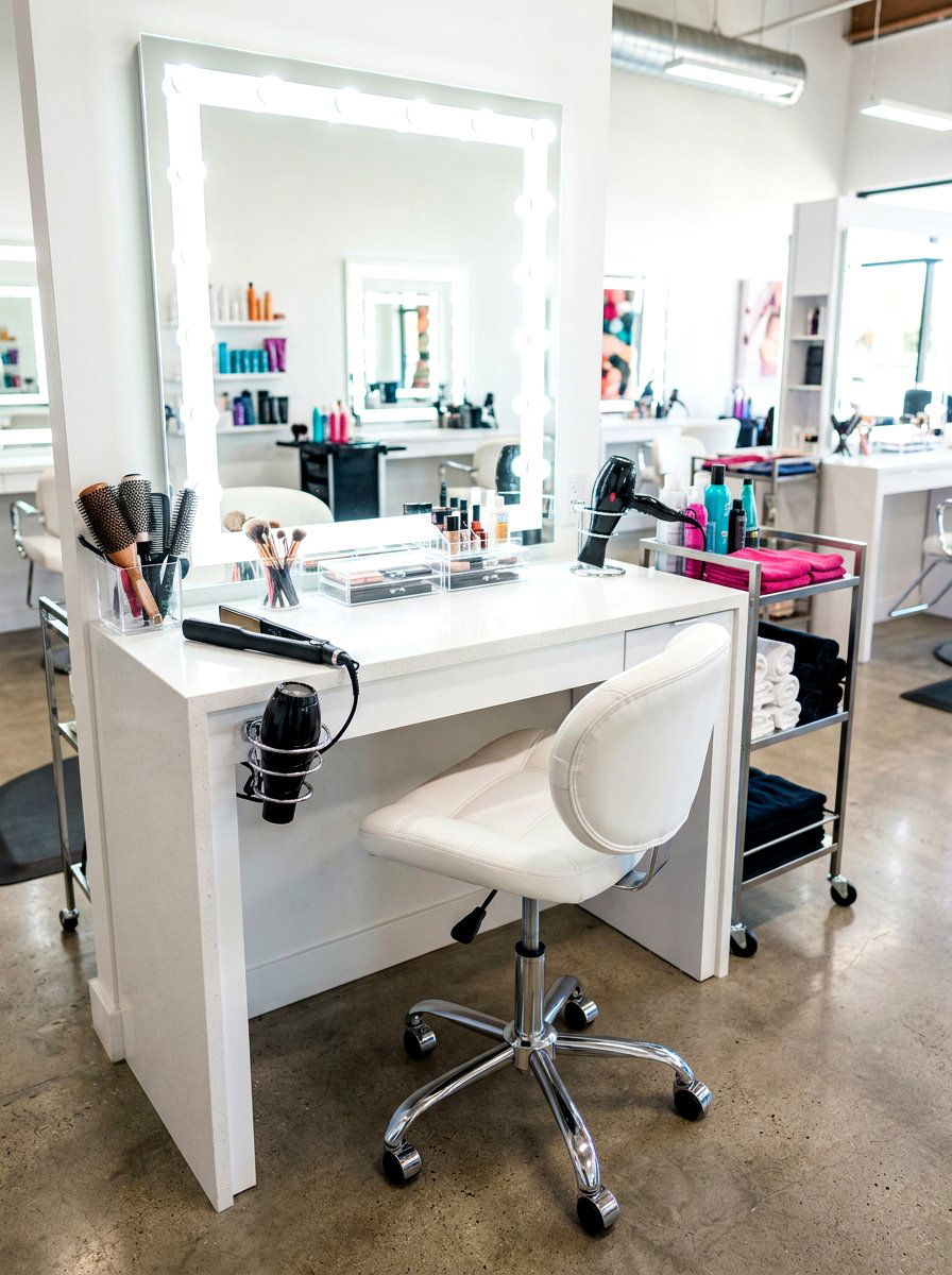 Rolling Vanity Stool - 30 vanity stool bathroom ideas