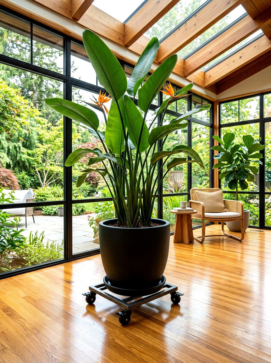 Rolling plant caddy - 30 plant stand ideas