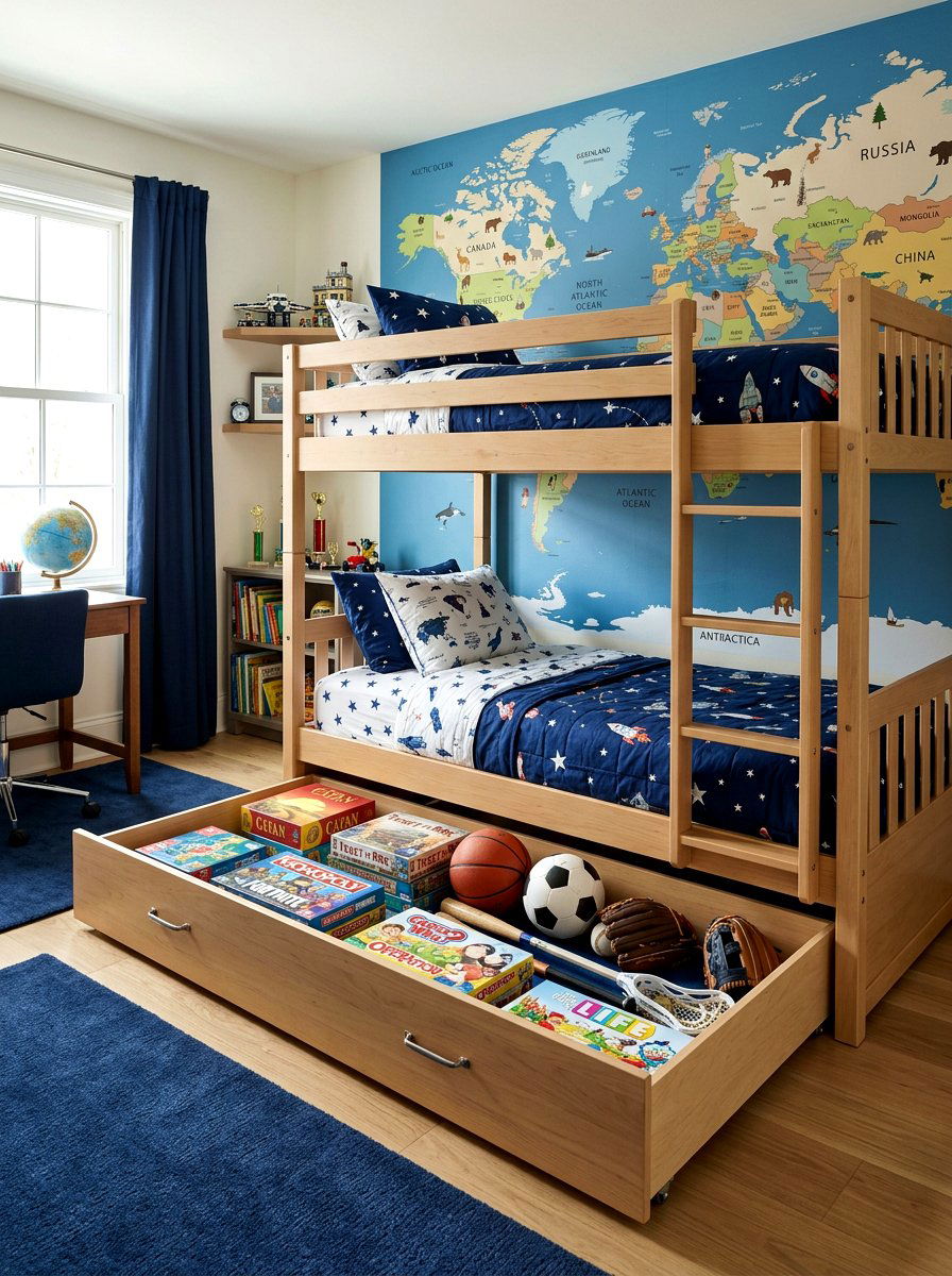 Rolling trundle unit - 30 under bed toy storage ideas