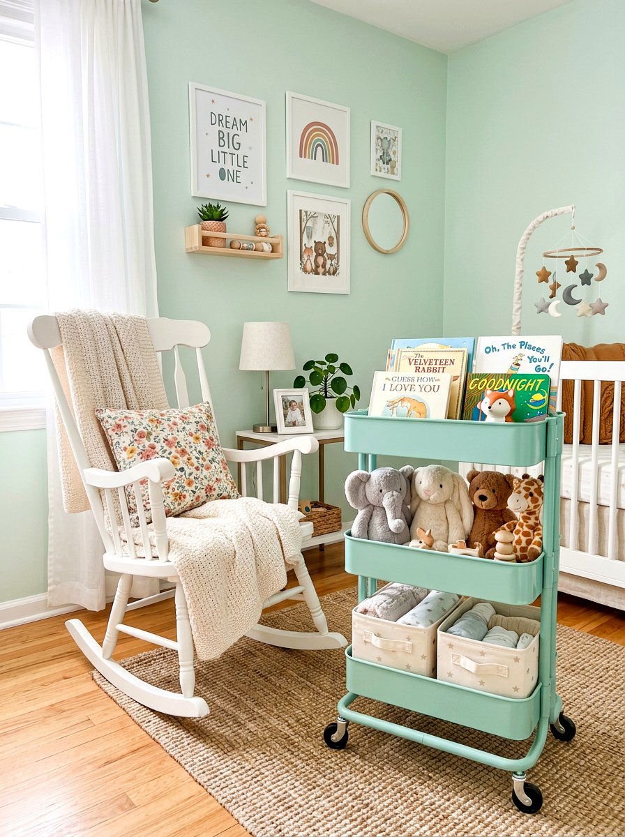 Rolling utility cart - 30 stuffed animal storage ideas