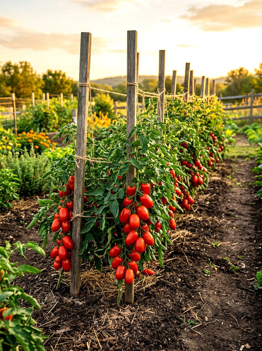 Roma Tomato Patch - 30 pizza garden ideas