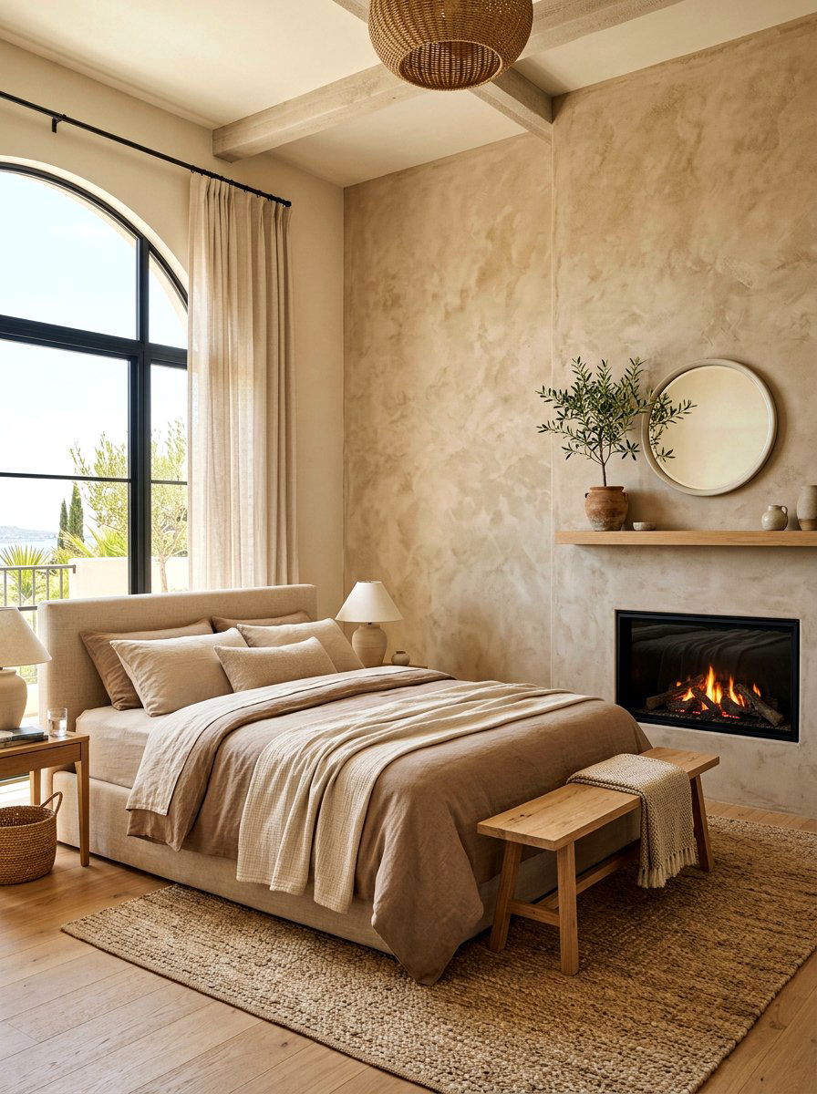 Roman Clay Fireplace Wall - 30 electric fireplace wall ideas