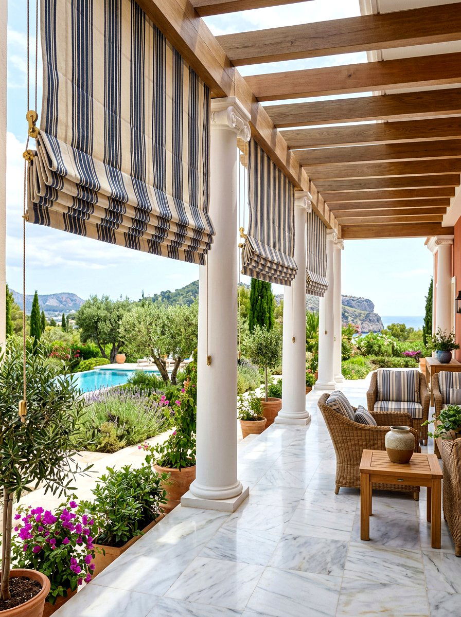 Roman Porch Shades - 30 porch shade ideas
