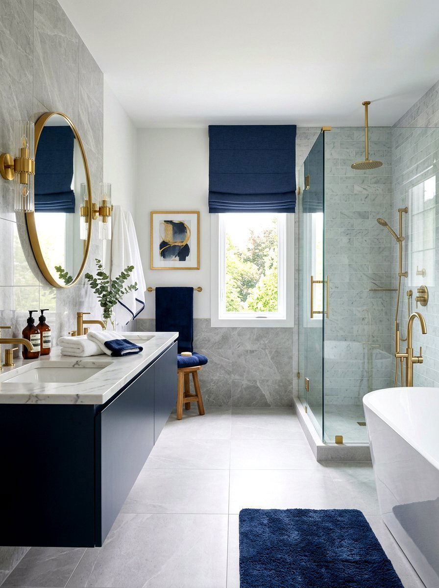 Roman Shade For Bathroom - 30 shower window privacy ideas