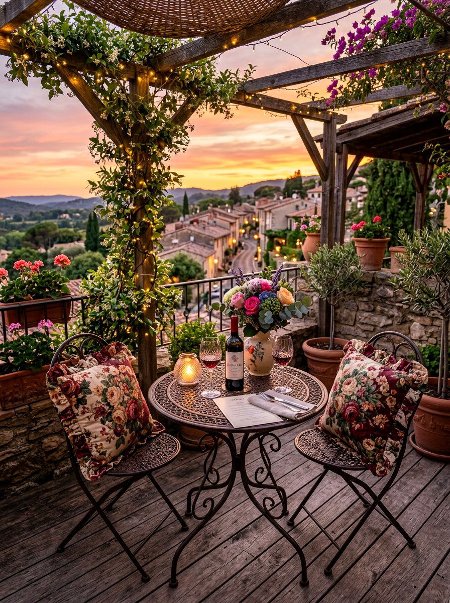 Romantic Bistro Deck - 30 deck decorating ideas