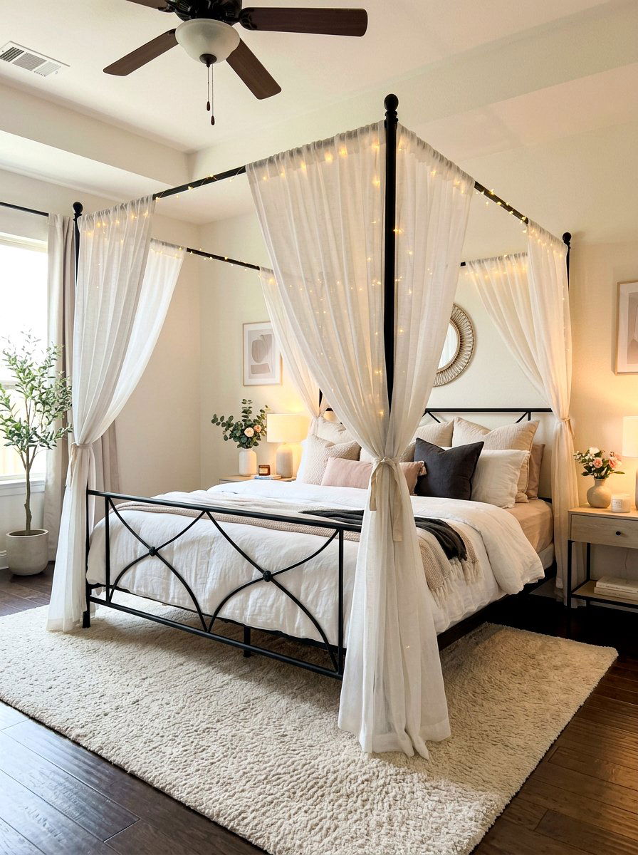 Romantic Canopy Bed - 30 cozy bedroom ideas