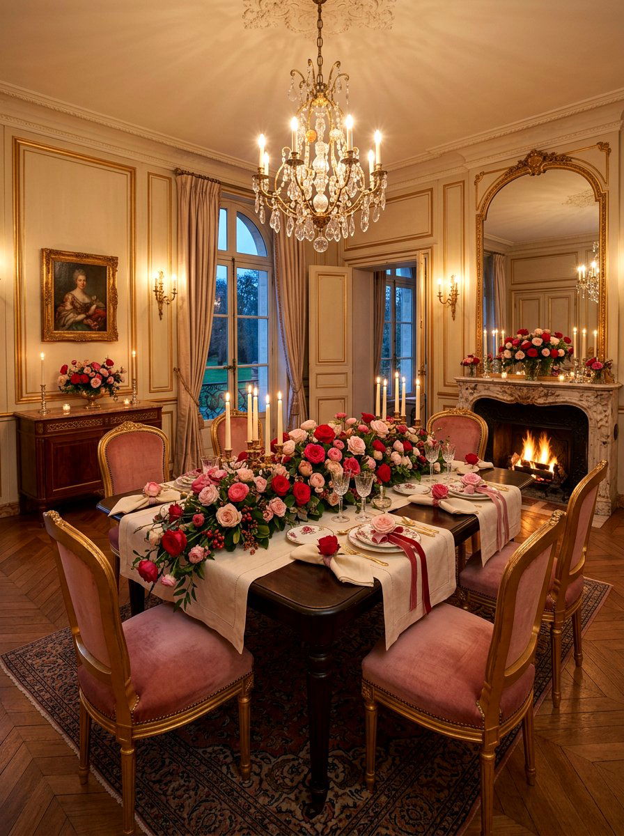 Romantic Rose - 30 formal table setting ideas