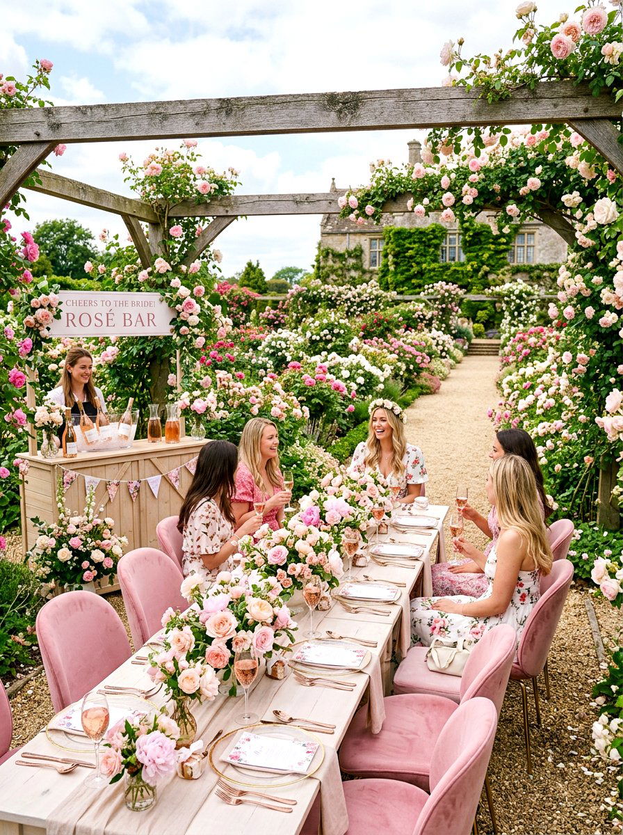 Romantic Rose Garden - 30 backyard bridal brunch ideas