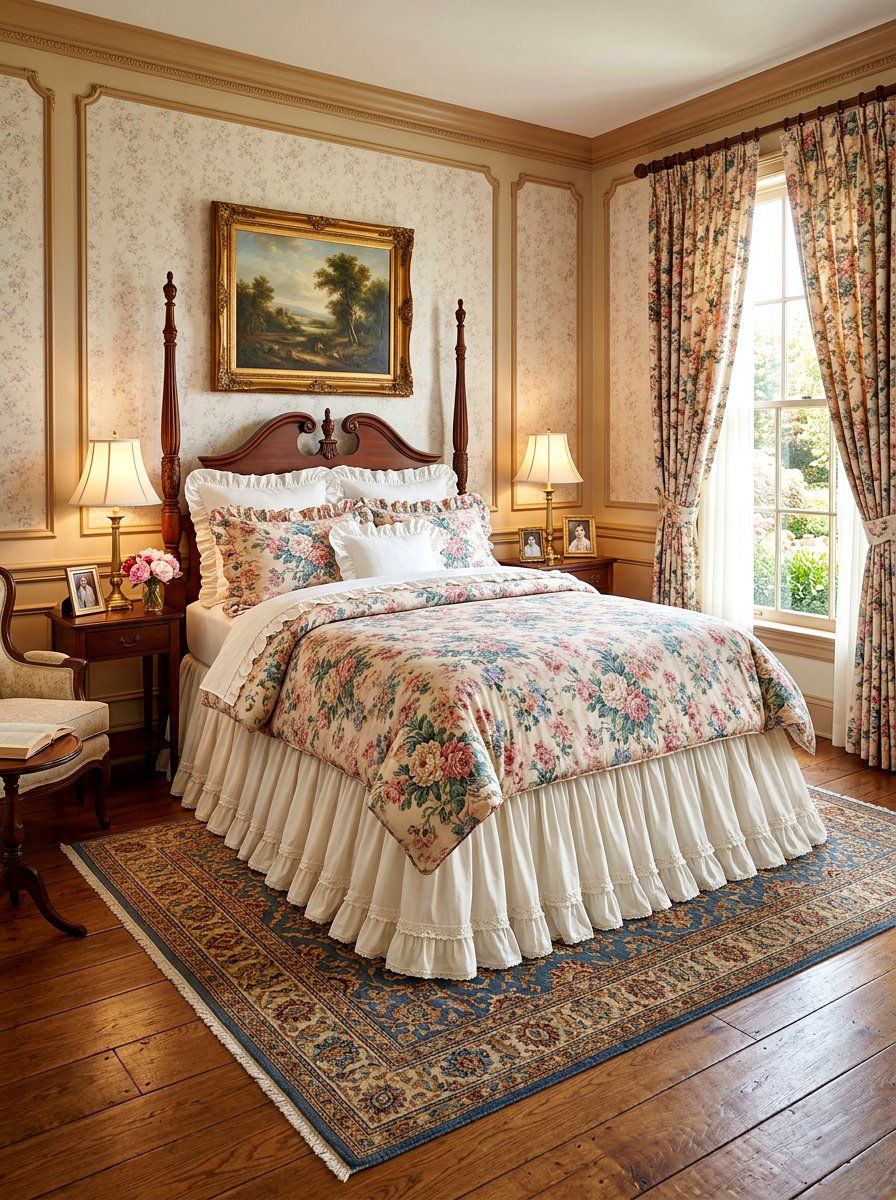 Romantic Ruffle Dust Ruffle Traditional Bedroom - 30 romantic ruffle bedroom ideas