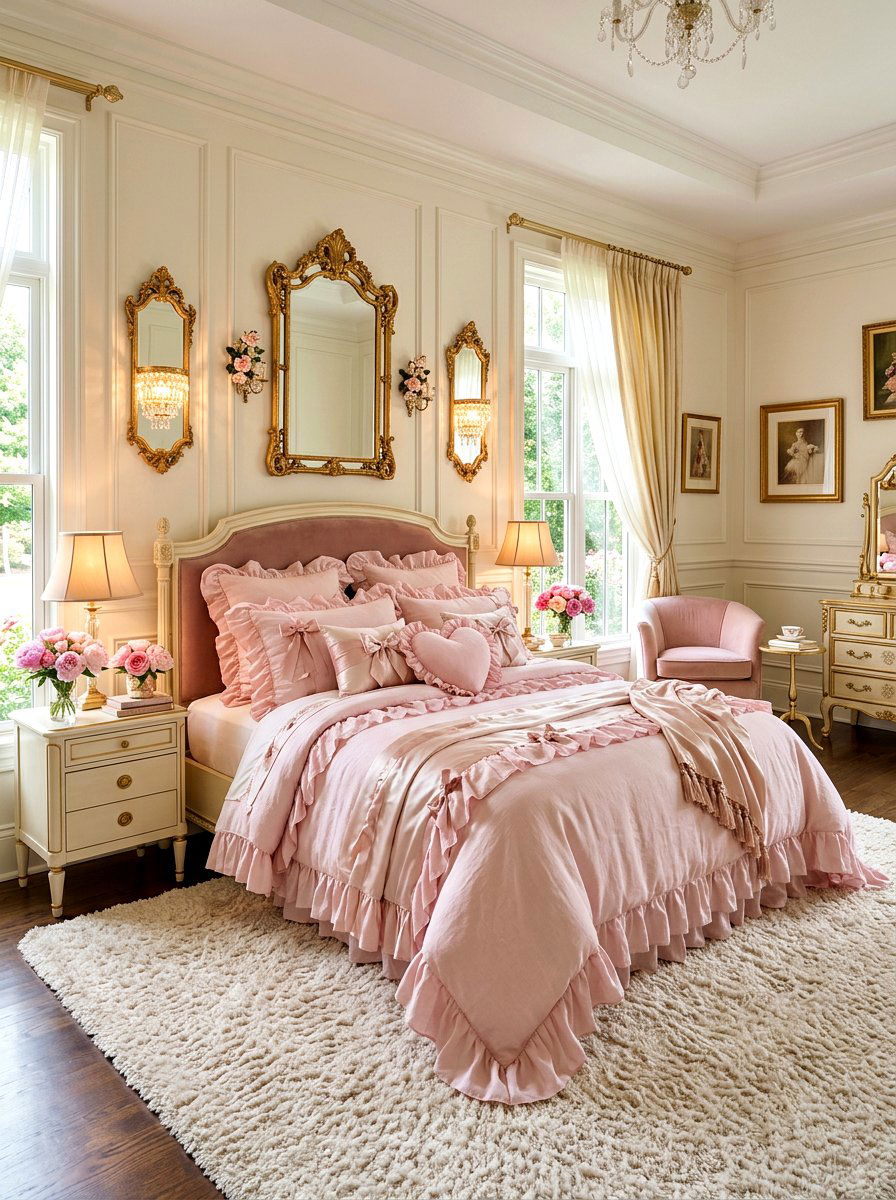 Romantic Ruffled Bedding - 30 ruffled bedding bedroom ideas