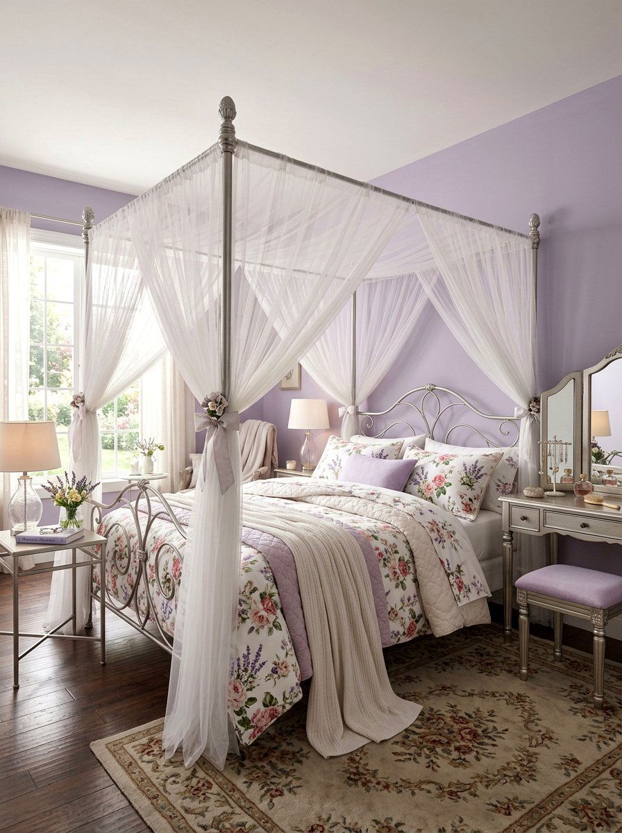 Romantic Sheer Curtain Canopy Bed - 30 canopy bed ideas