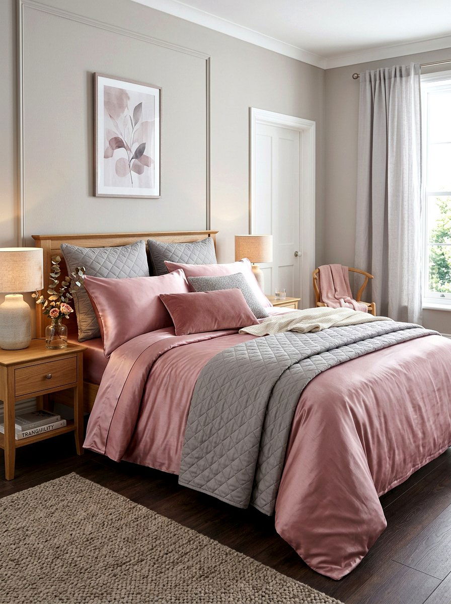 Romantic dusty rose bedding - 30 tailored bedding ideas