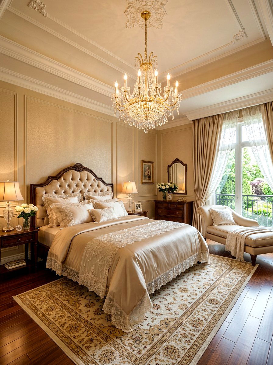 Romantic lace master bedroom - 30 cottage lace bedroom ideas