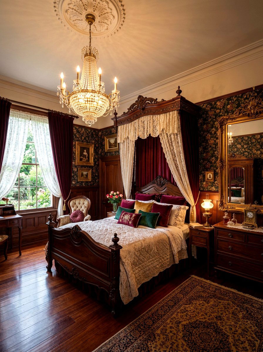 Romantic victorian bedroom - 30 grandma core bedroom ideas