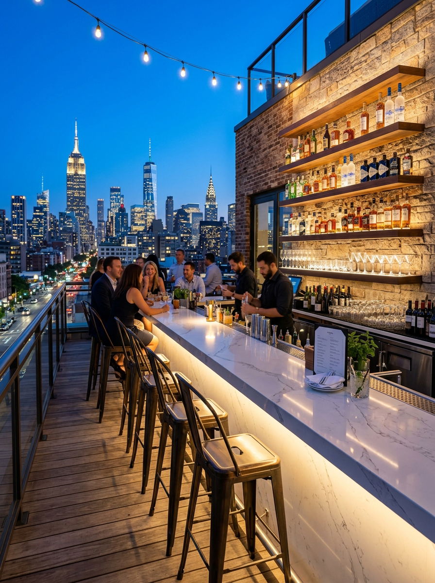 Rooftop Bar Setup - 30 rooftop deck ideas