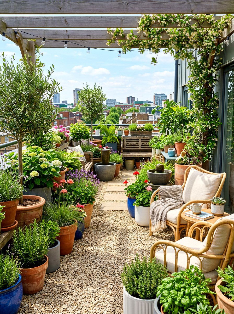 Rooftop Container Garden - 30 rooftop patio garden ideas