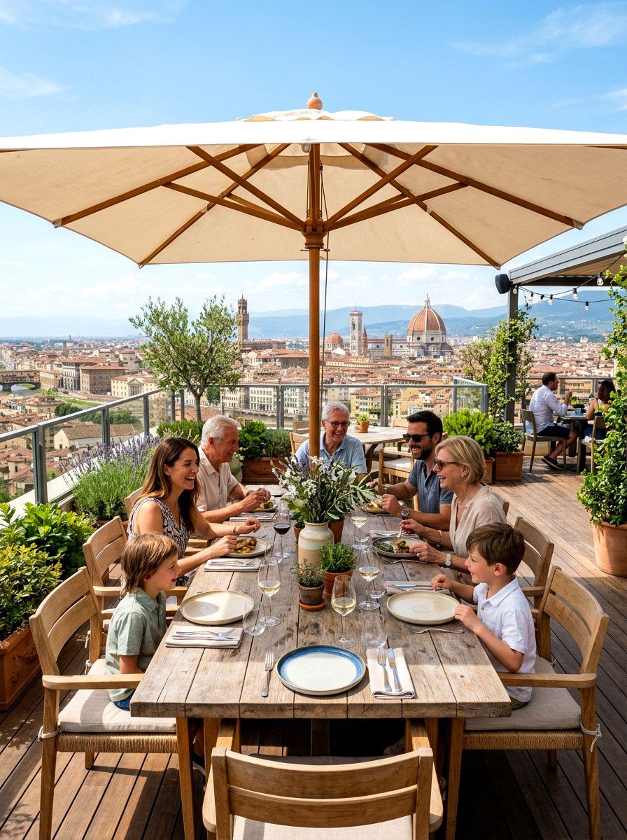 Rooftop Dining Area - 30 rooftop patio ideas