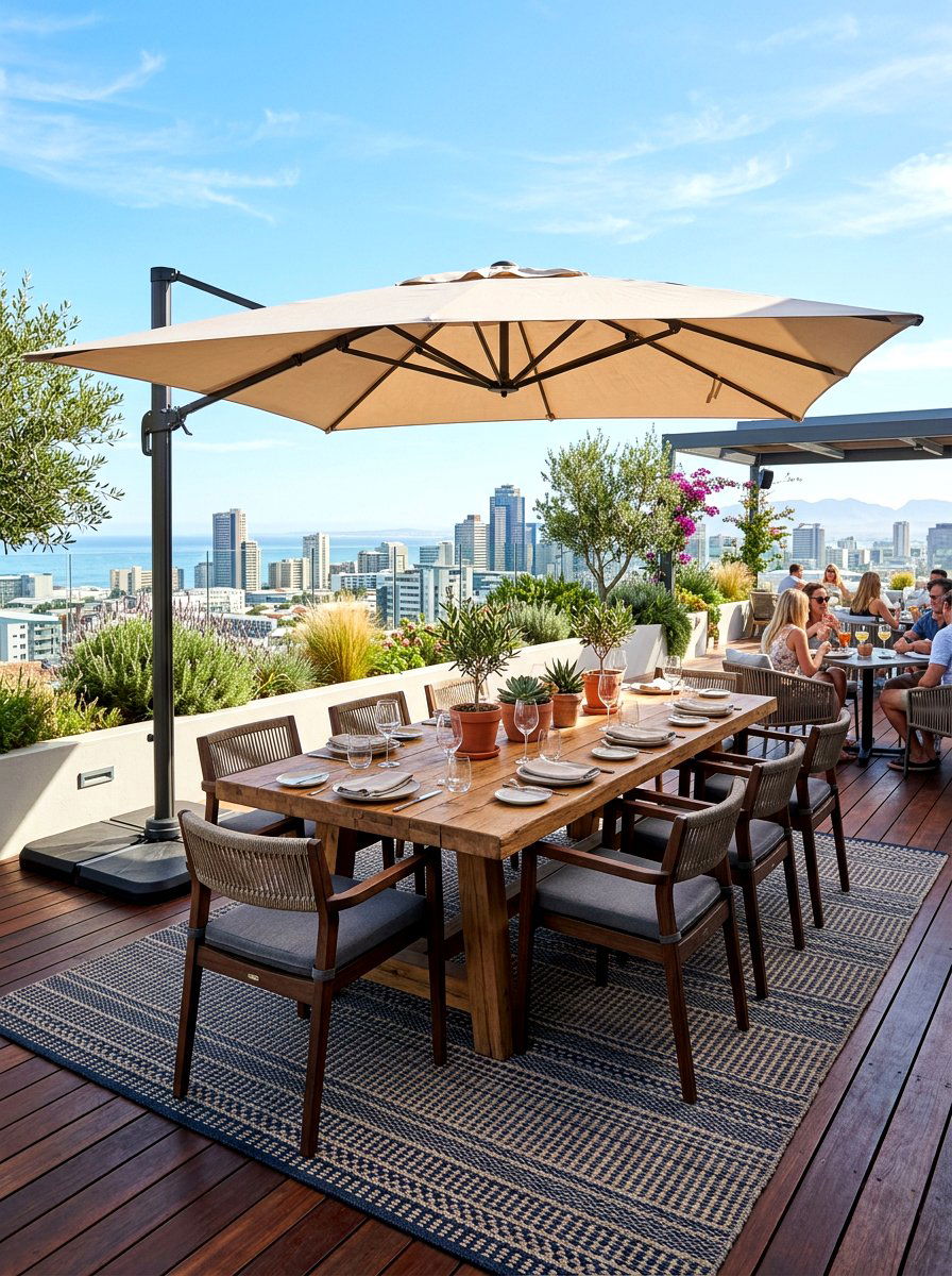 Rooftop Dining Space - 30 rooftop garden ideas