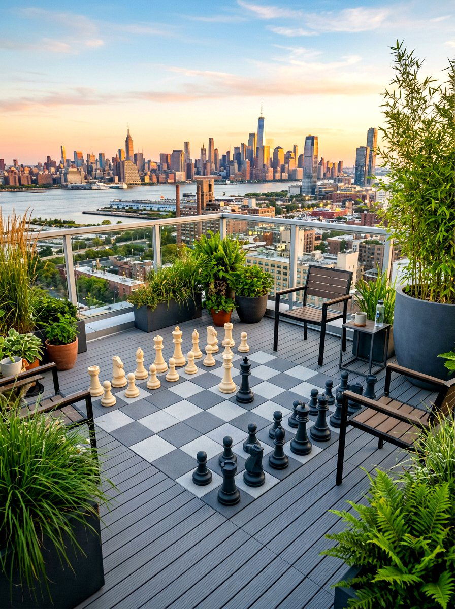 Rooftop Garden Chess Space - 30 outdoor chess garden ideas