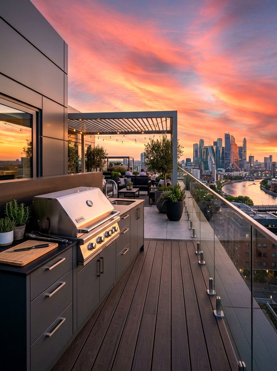 Rooftop Patio Grill Station - 30 grill patio layout ideas