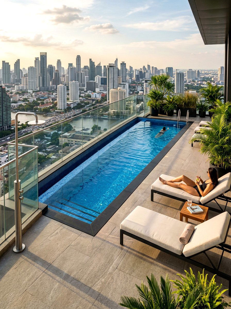 Rooftop Pool Deck - 30 rooftop patio ideas