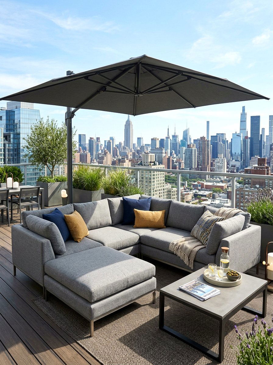 Rooftop Sectional - 30 plush patio seating ideas