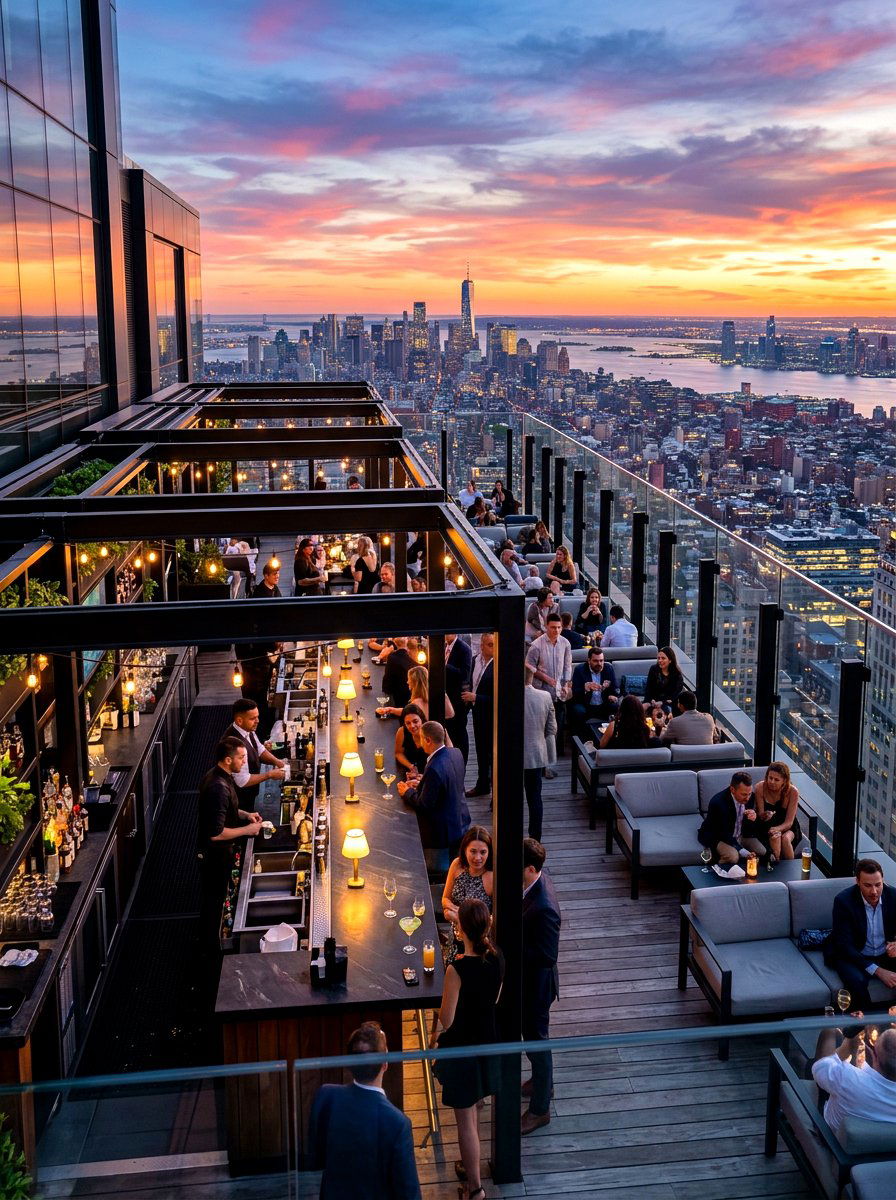 Rooftop Terrace Bar - 30 outdoor bar ideas