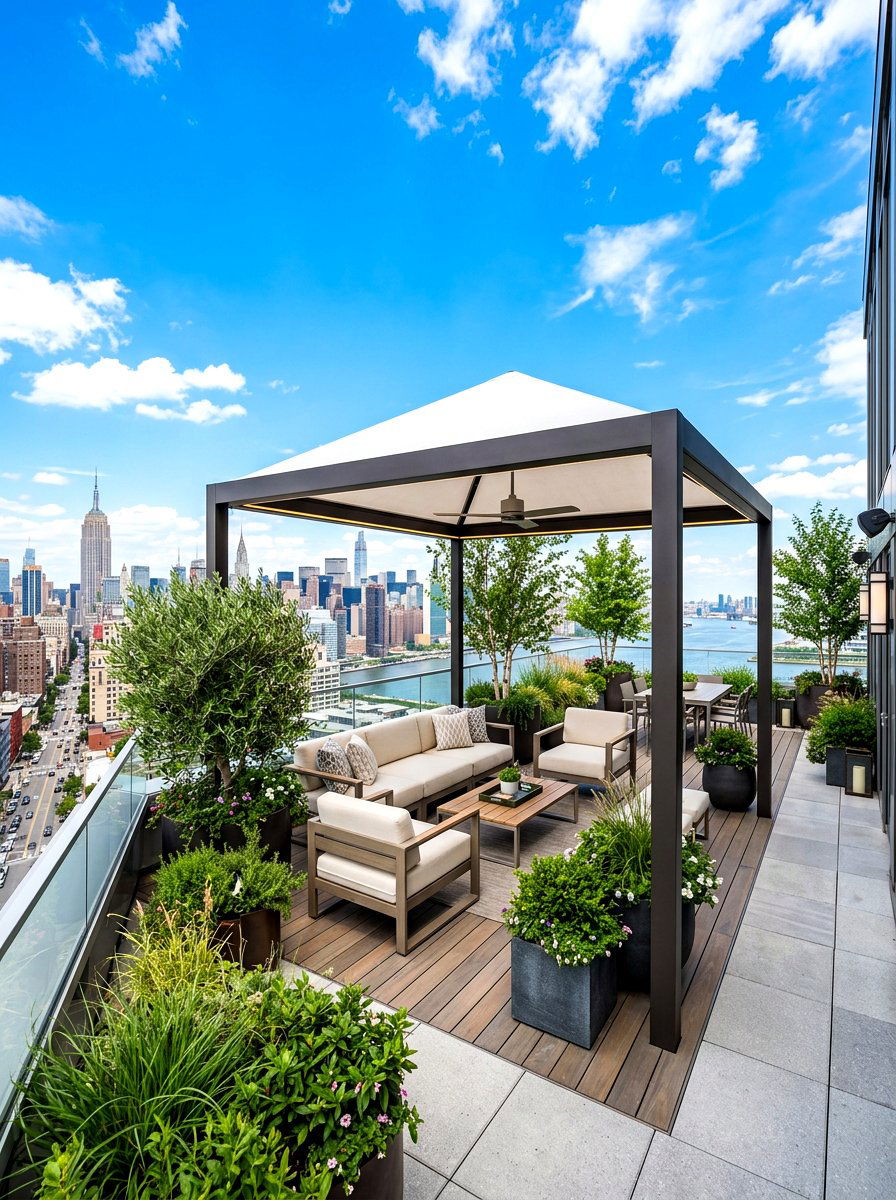 Rooftop Terrace Gazebo - 30 small gazebo ideas