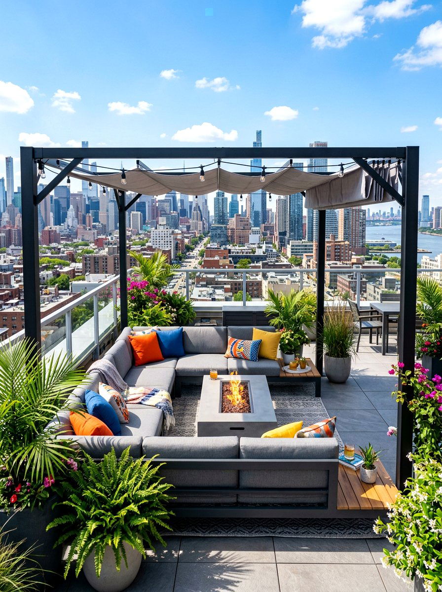 Rooftop Terrace Gazebo - 30 cozy gazebo ideas