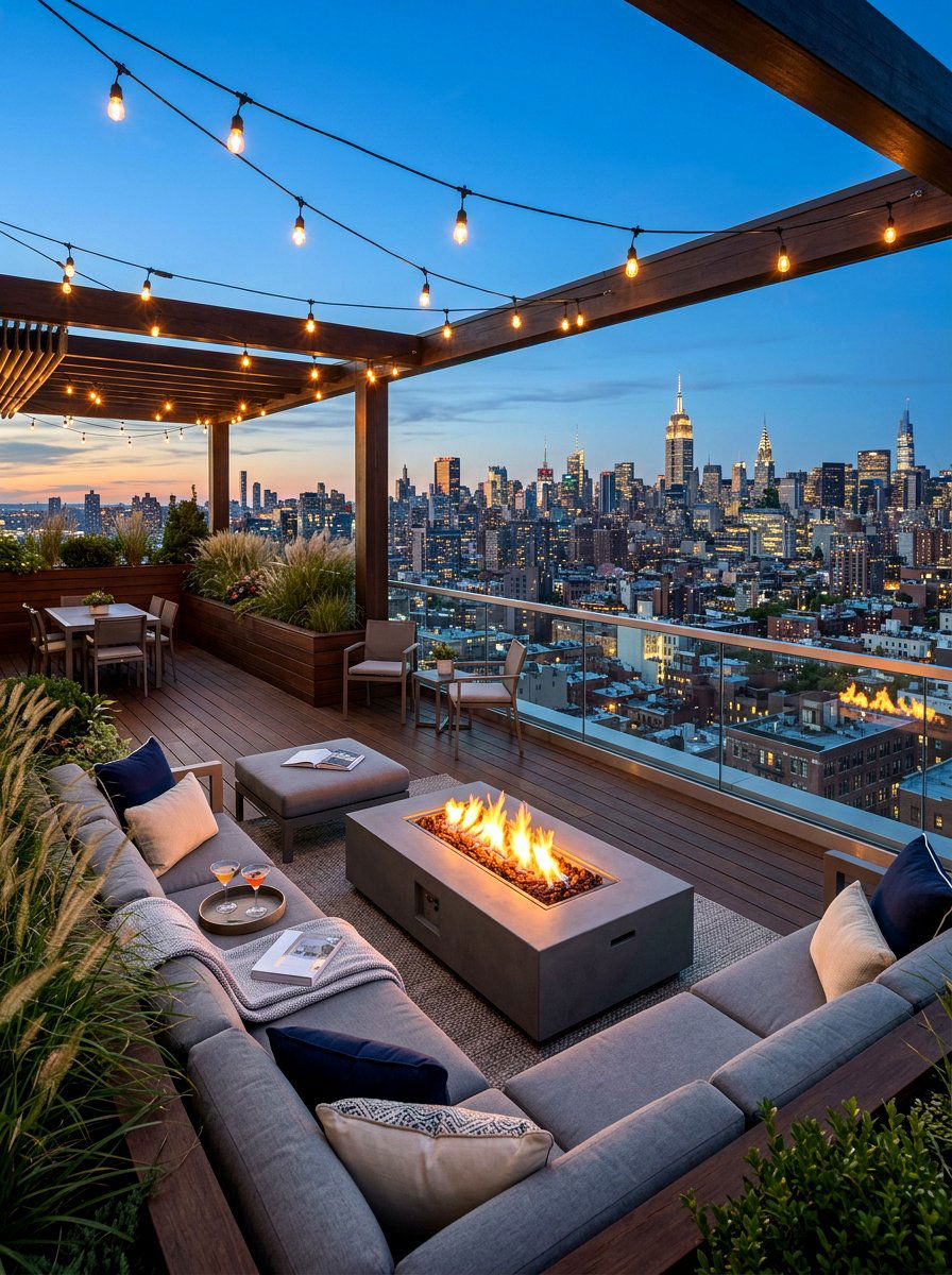 Rooftop Terrace Lounge Design - 30 home entertaining room ideas