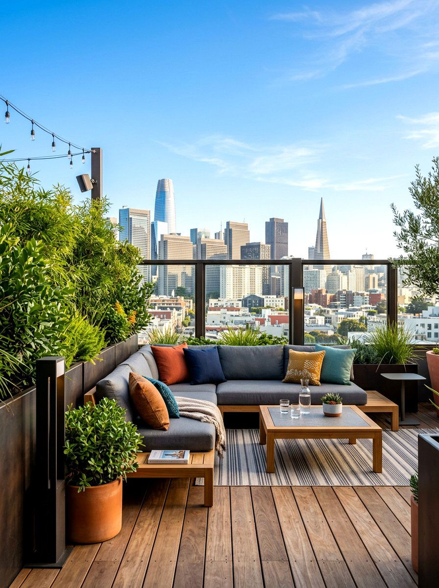 Rooftop Terrace Seating - 30 garden seating ideas
