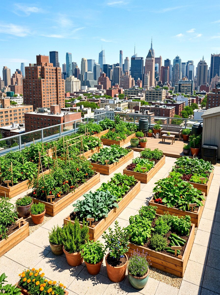 Rooftop Vegetable Garden - 30 kitchen vegetable garden ideas